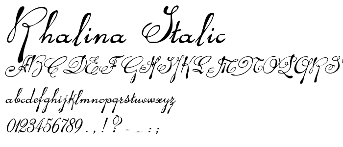 Rhalina Italic font